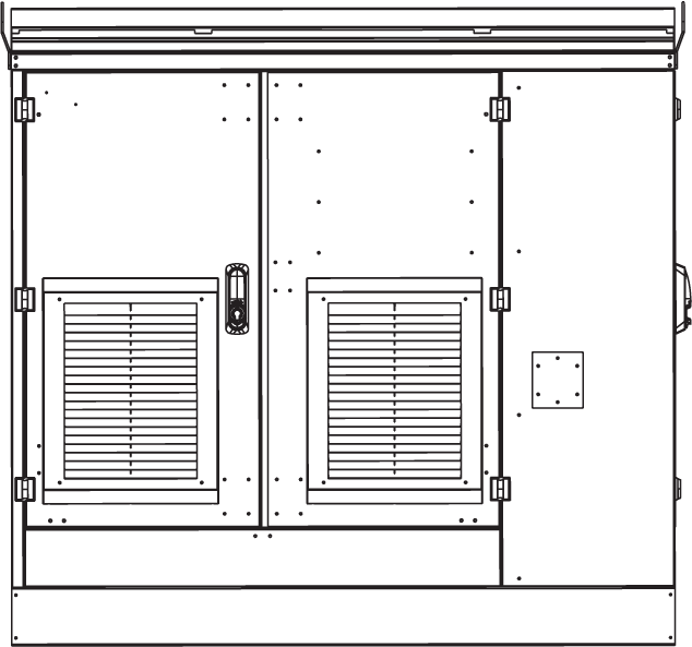 Telecom Cabinet Line Drawing