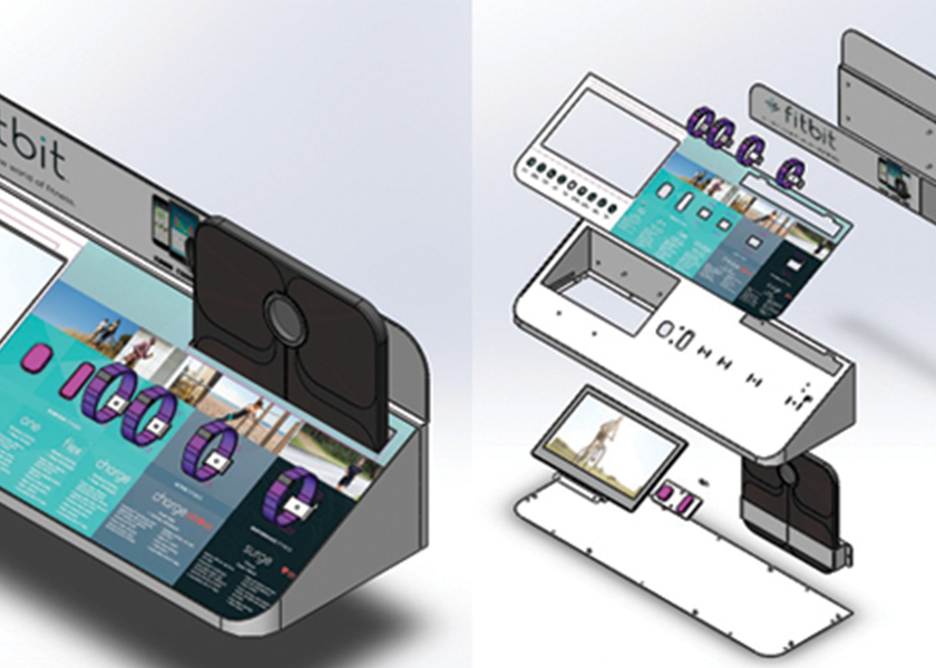 POS kiosk case study - visual CAD design